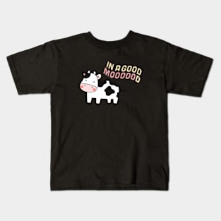 In a good mood - cow Kids T-Shirt